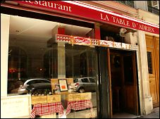 Restaurant La Table d'Adrien Paris